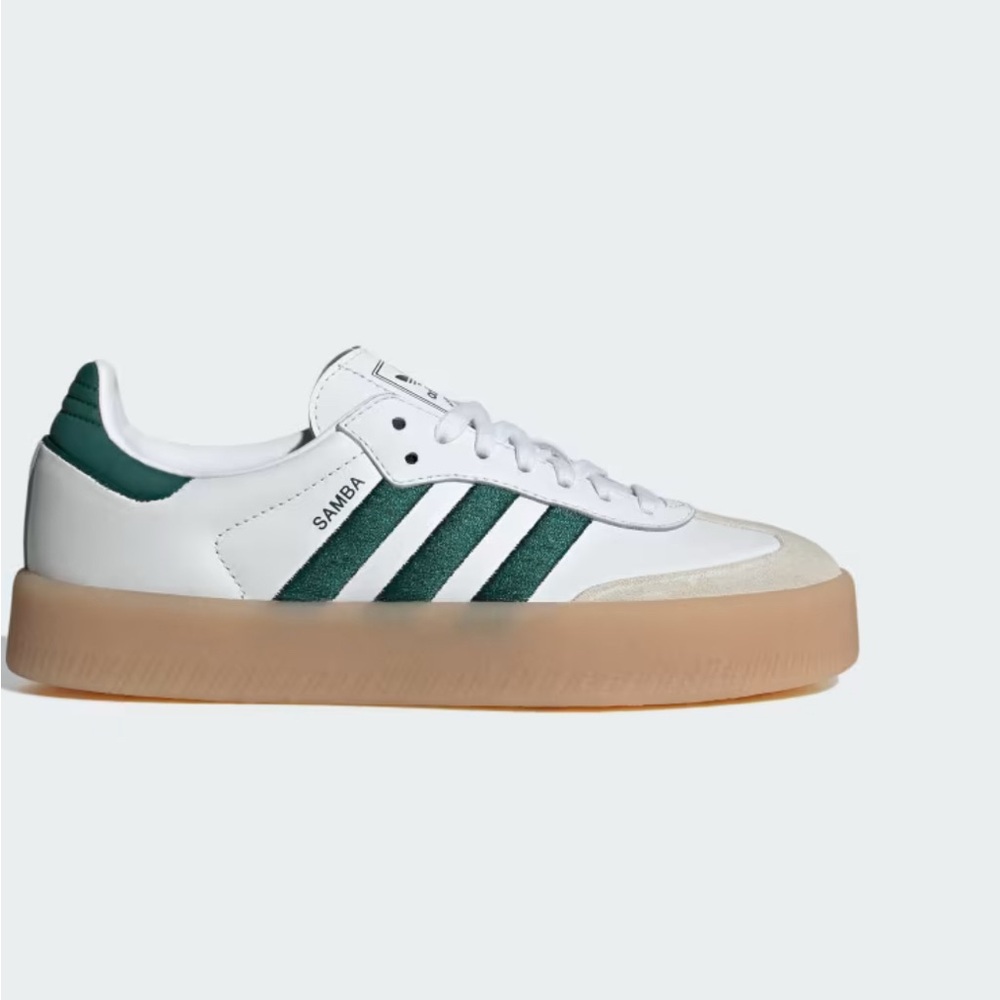 Adidas Sambae Cloud White / Collegiate Green / Cloud White Womens 6.5
